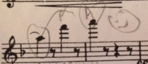Except from Weber Music score